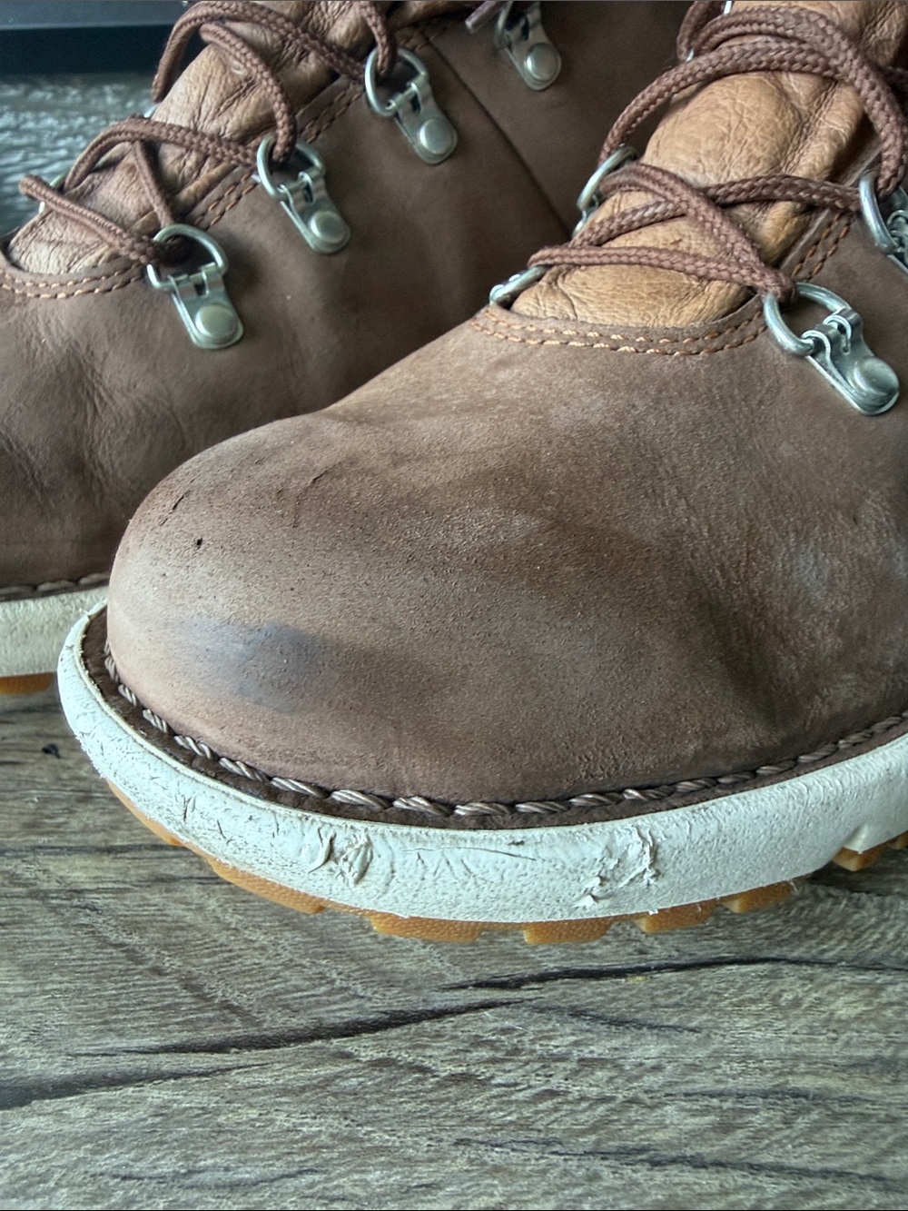 Dancer Men's Brown Leather Hiking Boots - Durable Lace-Up Trail Shoes - Picture 6 of 12